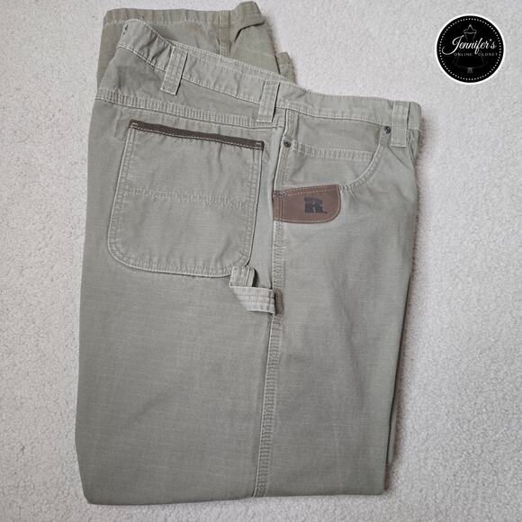 Riggs Workwear by Wrangler Men's Loden (Green) Relaxed Fit Ripstop Pants 40 x 30 - Picture 7 of 12